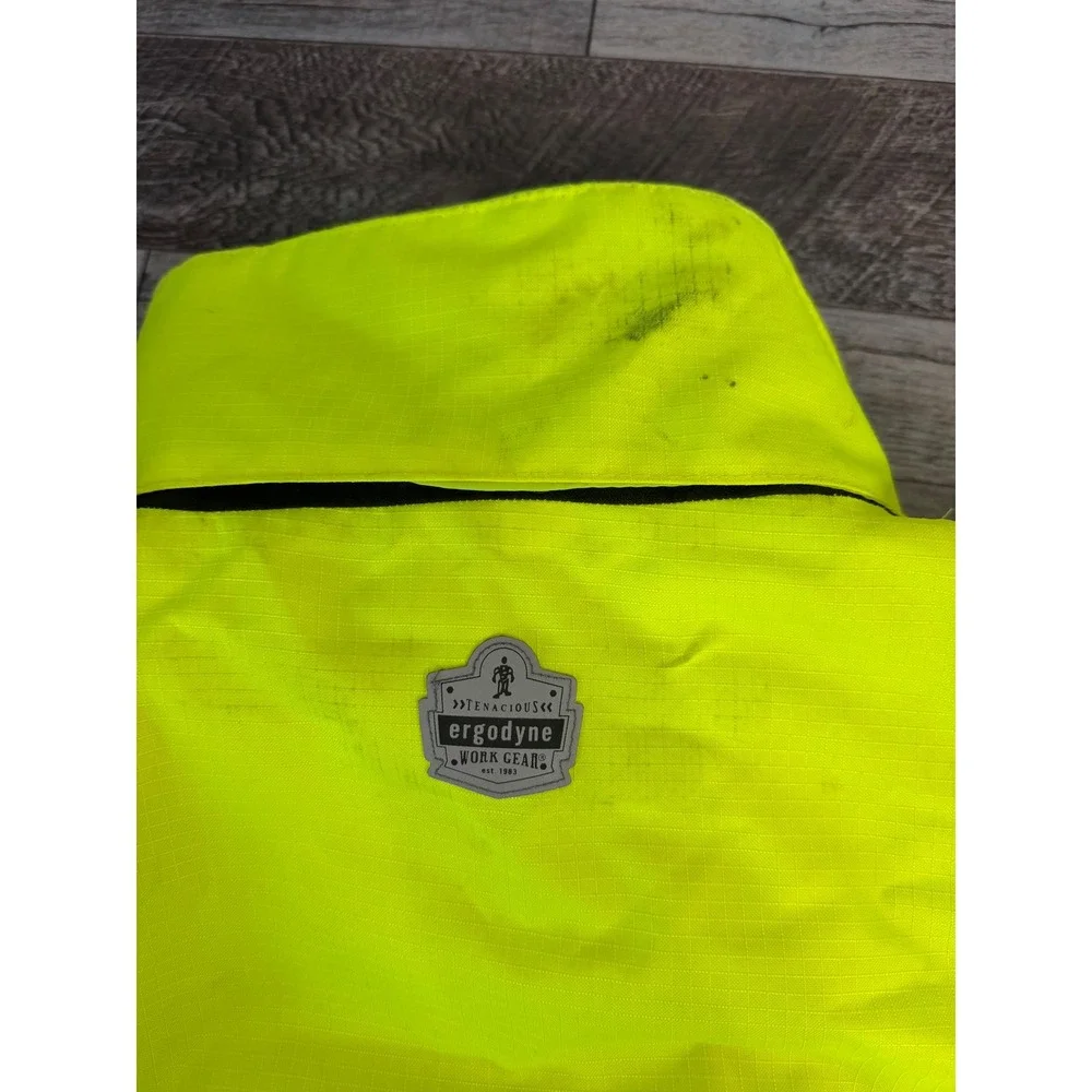 Ergodyne Work Gear High Visibility Neon Yellow‎ Black Safety Jacket Men XL